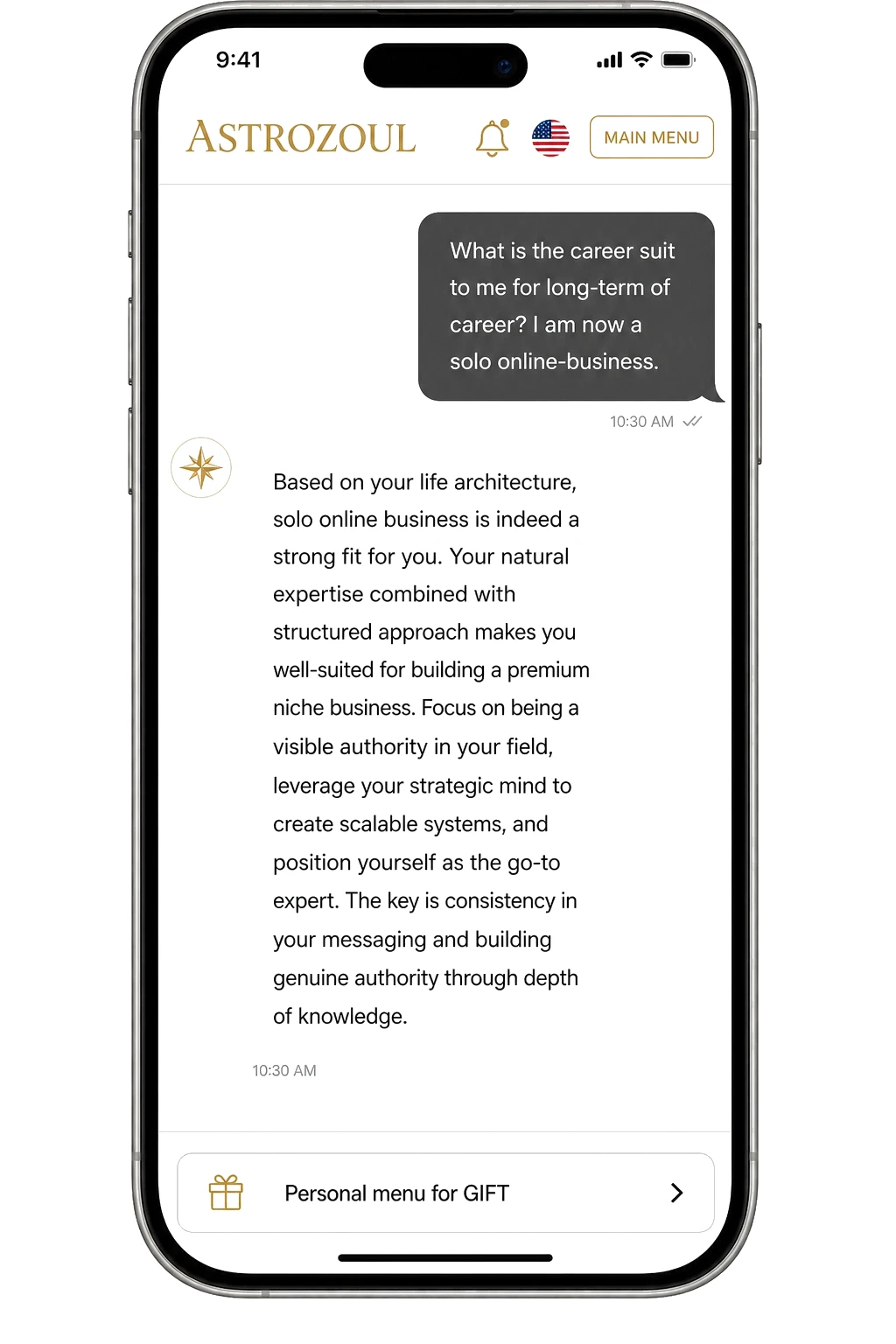 AstroZoul Chat consultation