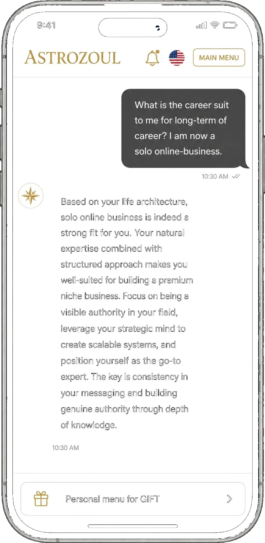 AstroZoul Chat consultation